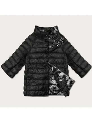 Dámska obojstranná bunda s 3/4 rukávmi Minority black/floral (M23-7009-1)