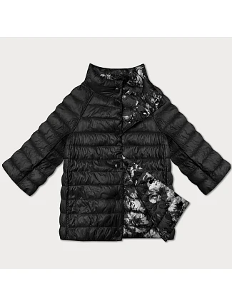 Dámska obojstranná bunda s 3/4 rukávmi Minority black/floral (M23-7009-1) Dámska obojstranná bunda s 3/4 rukávmi Minority black/floral (M23-7009-1)