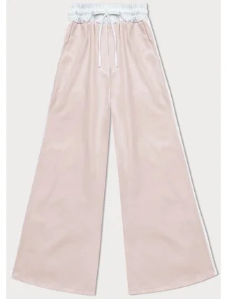 Dámske voľné nohavice s lemovaním svetlo béžová (764ART) Dámske voľné nohavice s lemovaním svetlo béžová (764ART)