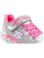 Skechers S Lights LED detská športová obuv pre dievčatá na suchý zips Grey Skechers S Lights LED detská športová obuv pre dievčatá na suchý zips Grey