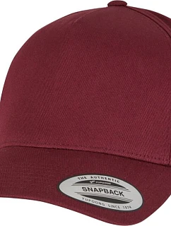 Flexfit 7707 5-panelová snapbacková čiapka 55.7707 bordová