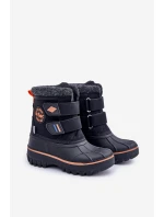 Śniegowce Dziecięce Na Rzepy Lee Cooper LCJ-24-44-2865K Czarne
