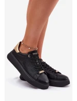 Sneakersy Damskie Z Eko Skóry Big Star RR274257 Czarne