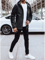 Pánska softshellová bunda s kapucňou sivá FashionStreet TX4465