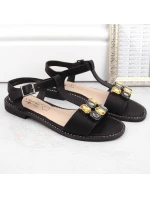 Zirkónové pohodlné sandále S.Barski W OLI261A black