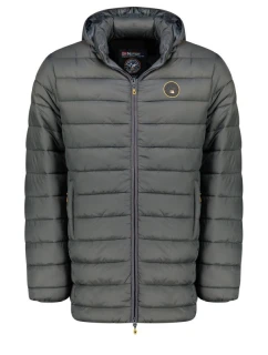 Geographical Norway Pánska bunda AMIGOMAP LONG HOOD DB DGREY MEN 233 DARK GREY (WZ5086H/GN-GRIS FONCÉ)