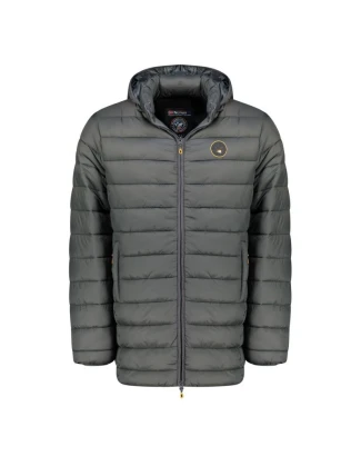 Geographical Norway Pánska bunda AMIGOMAP LONG HOOD DB DGREY MEN 233 DARK GREY (WZ5086H/GN-GRIS FONCÉ)