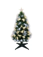 DEKORATÍVNY VIANOČNÝ STROMČEK OPTICKÉ VLÁKNO TEPLÁ STUDENÁ BIELA 90CM
