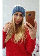 Milano fleecová čiapka K203 ecru+jeans