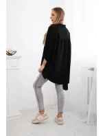 Bavlnená mušelínová košeľa čierna