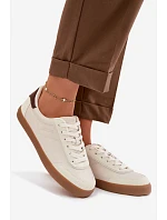Dámske tenisky z eko kože Big Star TT274311 light beige Dámske tenisky z eko kože Big Star TT274311 light beige