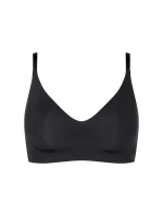 Dámska podprsenka ZERO z mikrovlákna 2.0 Bralette - BLACK - čierna 0004 - SLOGGI