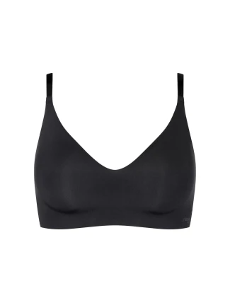 Dámska podprsenka ZERO z mikrovlákna 2.0 Bralette - BLACK - čierna 0004 - SLOGGI