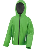 Result R 224JY Detská 3-vrstvová softshellová bunda s kapucňou 30.224J vivid green/black