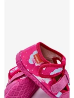 Kapcie Milami Dziecięce Na Rzepy W Jednorożce Fuksja Reathiana