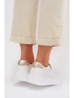 Kožené dámské polobotky s zipem bílé Althea