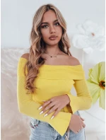 Dámska blúzka s odhalenými ramenami SHOWIT žltá FashionStreet MY2425