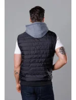 Pánska prešívaná mikina bez rukávov čierna (8M983-392) Pánska prešívaná mikina bez rukávov čierna (8M983-392)