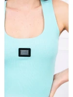 Rebrovaná blúzka s mätovým blúzkou