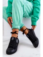 Damskie Tenisówki Trampki BIG STAR JJ274A256 Czarne