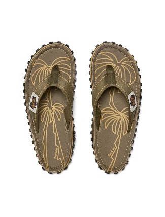 Pánske žabky Gumbies ISLANDER FLIP-FLOP PALM LEAF KHAKI Pánske žabky Gumbies ISLANDER FLIP-FLOP PALM LEAF KHAKI