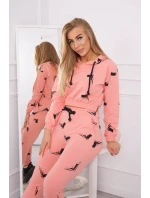 Sada s potlačou pištole marhuľová