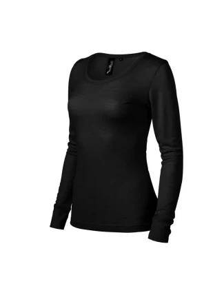 Dámske tričko s dlhým rukávom Premium Merino Rise MLI-16001 Black - Malfini