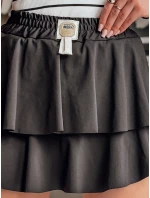 Mini sukňa s volánom FALBELA čierna FashionStreet CY0494 Mini sukňa s volánom FALBELA čierna FashionStreet CY0494
