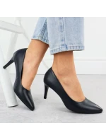 Dámske tmavomodré lodičky na podpätku Sergio Leone 1336