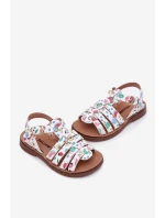 Sandałki Dziecięce Dziewczęce Z Eko Skóry Owoce Multikolor Mariana