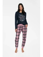 Dámske pyžamo 40120-39X Navy Pink - Henderson Ladies