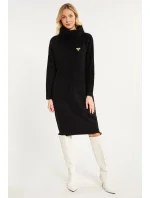 Dámske pletené šaty DREB610-020 Black - Monnari