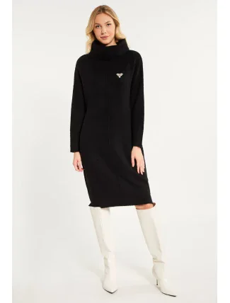 Dámske pletené šaty DREB610-020 Black - Monnari