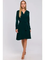 Dámske šaty M487 Tmavo zelená - MOE