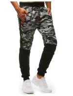 Pánske maskáčové sivé tepláky FashionStreet UX3493 Pánske maskáčové sivé tepláky FashionStreet UX3493