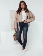 Dámske džínsové nohavice PUSHFIT push up tmavomodré FashionStreet UY2320