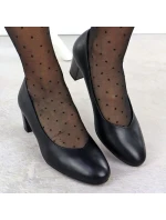 Dámske lodičky na nízkom podpätku čiernej farby Sergio Leone PB177