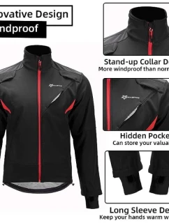 Rockbros zimná cyklistická bunda čierna L