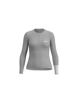 Cyklistické tričko POC W's Cadence L/S Jersey, sivé