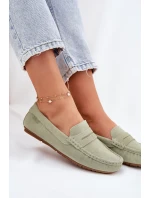 Zamszowe Mokasyny Damskie Big Star RR274945 Zielone
