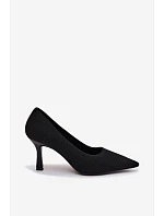 Materiálové Podpatky Lodičky Černé Lelissey