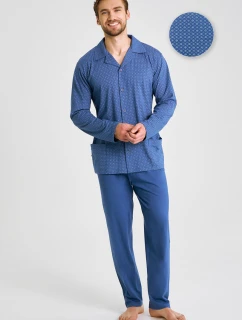 3484 PÁNSKE PYŽAMO S DLHÝM ZIPSOM DEREK 3XL-4XL