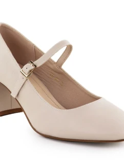 Sergio Leone PB176 Remienkové lodičky na nízkom podpätku v nude farbe Sergio Leone PB176