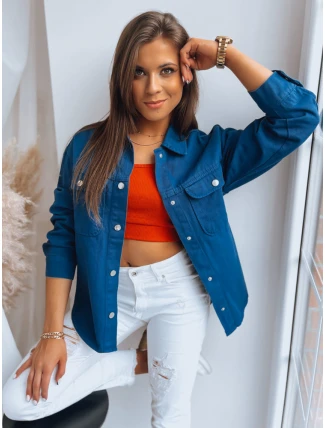 ALEXANDRIA dámska košeľová bunda tmavomodrá FashionStreet TY3604 ALEXANDRIA dámska košeľová bunda tmavomodrá FashionStreet TY3604