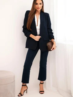 Bunda s chlopňou elegantná tmavomodrá