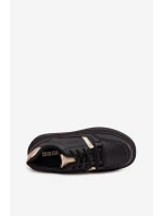 Damskie Sneakersy Na Platformie Big Star SS274360 Czarne