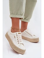 Dámske espadrilky Tenisky na platforme Big Star TT274346 Ecru