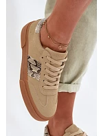 Dámske tenisky z hadej kože Big Star TT274298 Beige Dámske tenisky z hadej kože Big Star TT274298 Beige