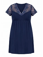 Nočná košeľa Livia Plus Dark Blue - Donna Nočná košeľa Livia Plus Dark Blue - Donna