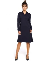 Dámske šaty B044 Tmavomodrá - BeWear